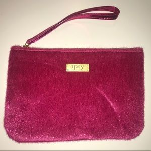 Hot pink makeup bag
